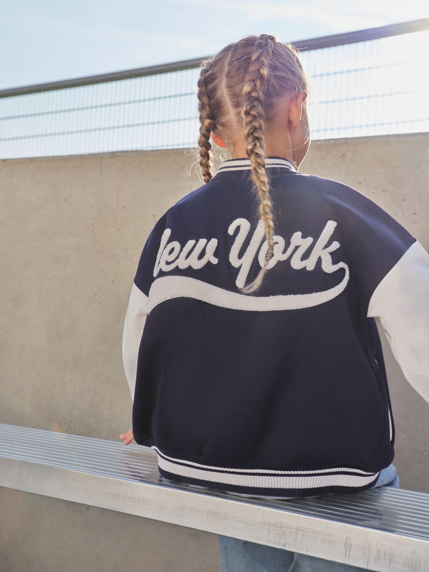 Dsiney Kidz - Navy Varsity Embroidered Jacket (3-16yrs) image 3
