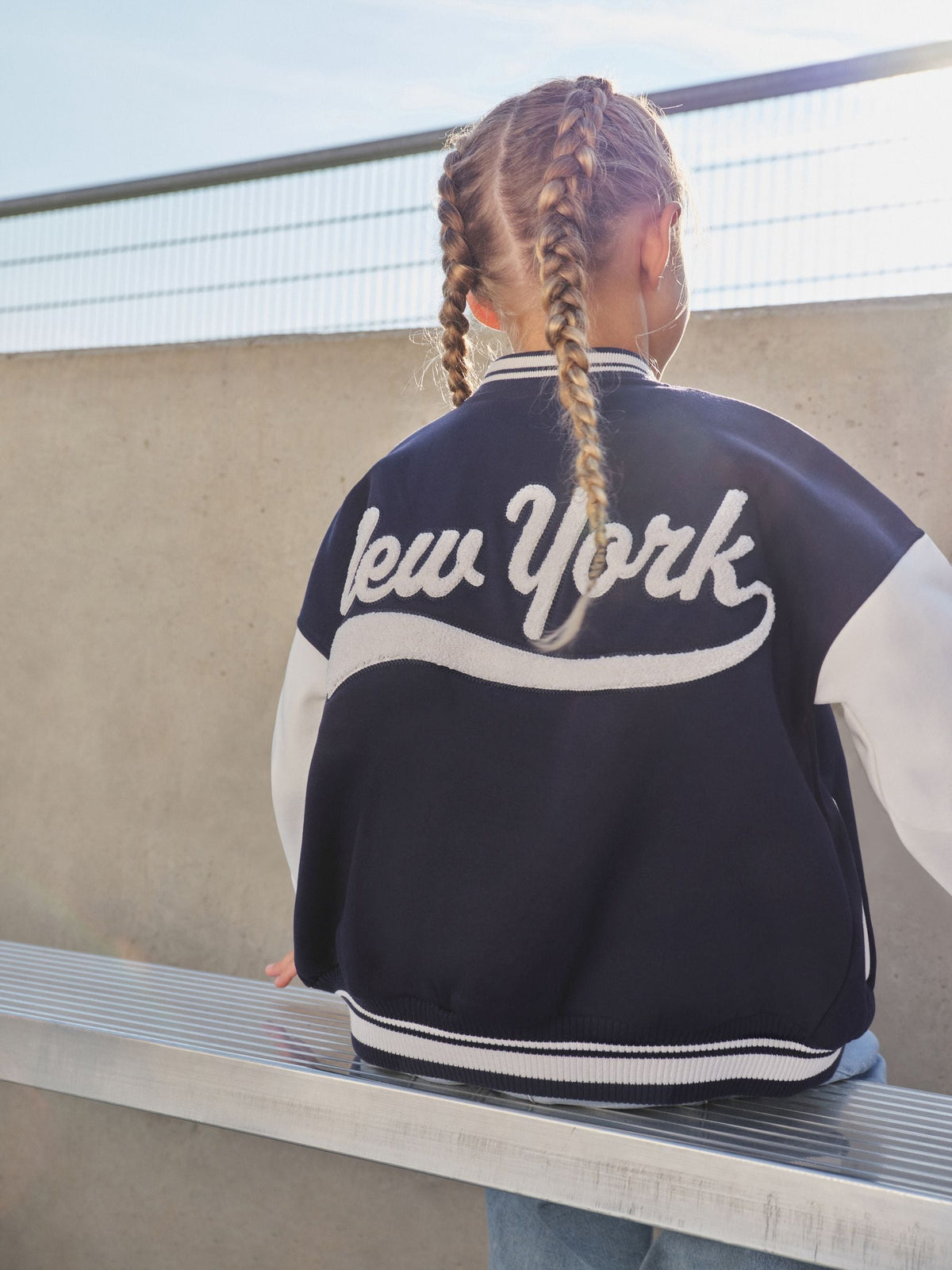 Dsiney Kidz - Navy Varsity Embroidered Jacket (3-16yrs) image 3