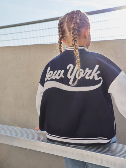 Dsiney Kidz - Navy Varsity Embroidered Jacket (3-16yrs) image 3