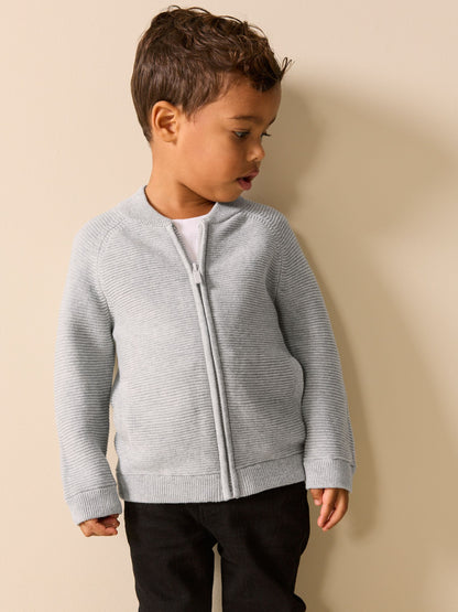 Grey Zip Through Cardigan (3mths-7yrs) - image 1