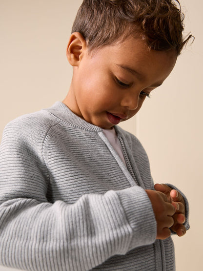 Grey Zip Through Cardigan (3mths-7yrs) - image 4