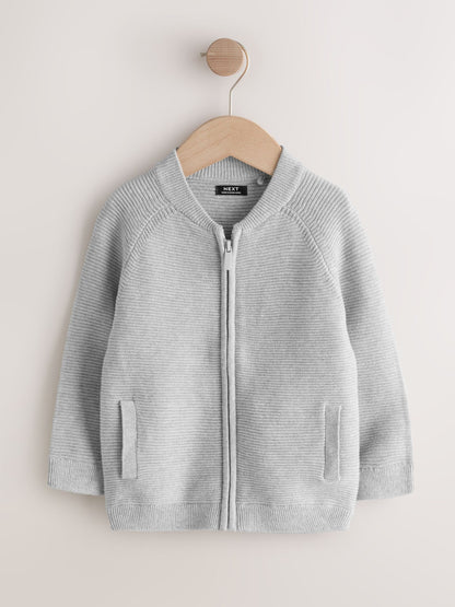 Grey Zip Through Cardigan (3mths-7yrs) - image 5