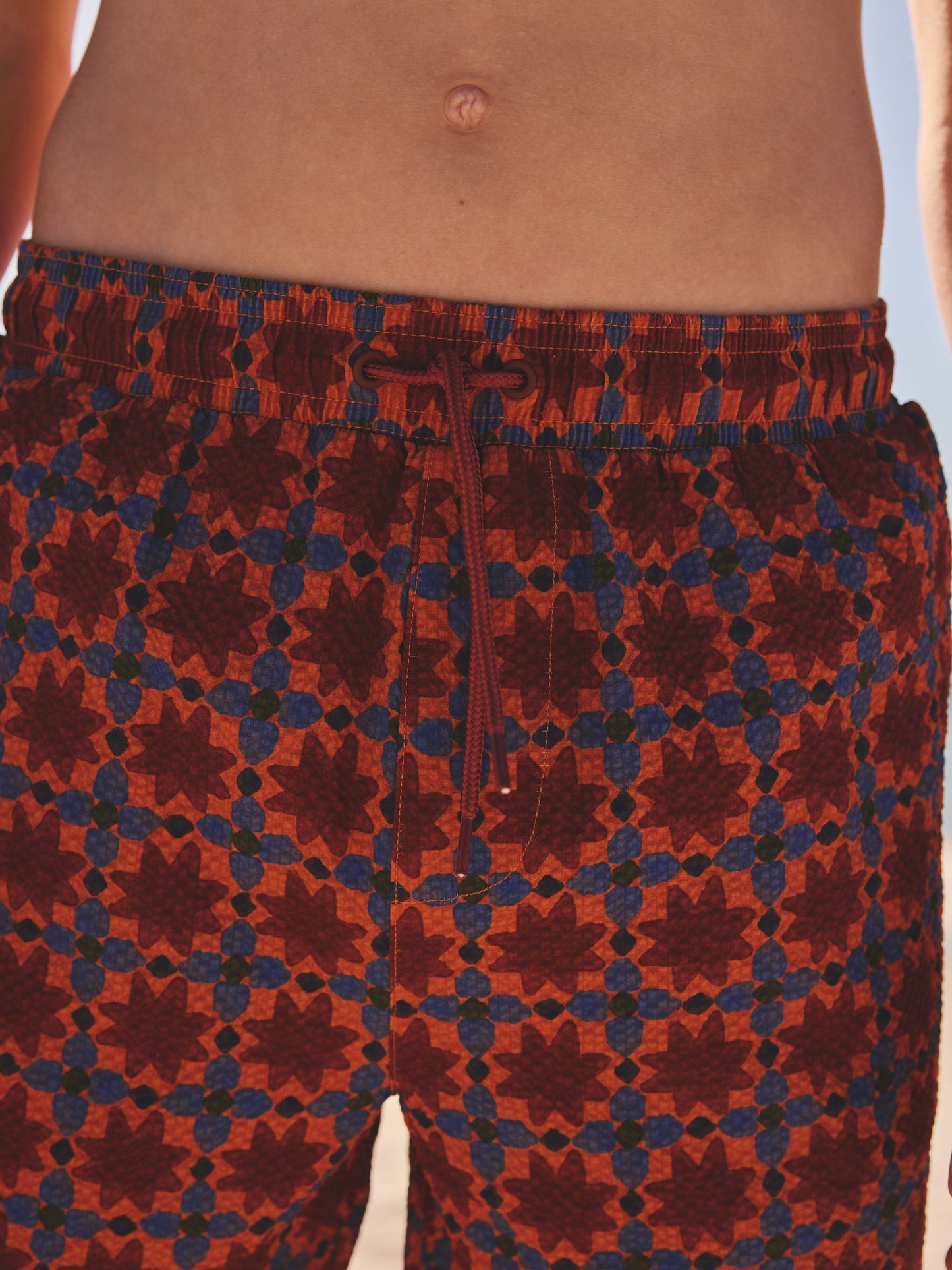 Rust Brown Printed Swim Shorts (3-16yrs) image 6
