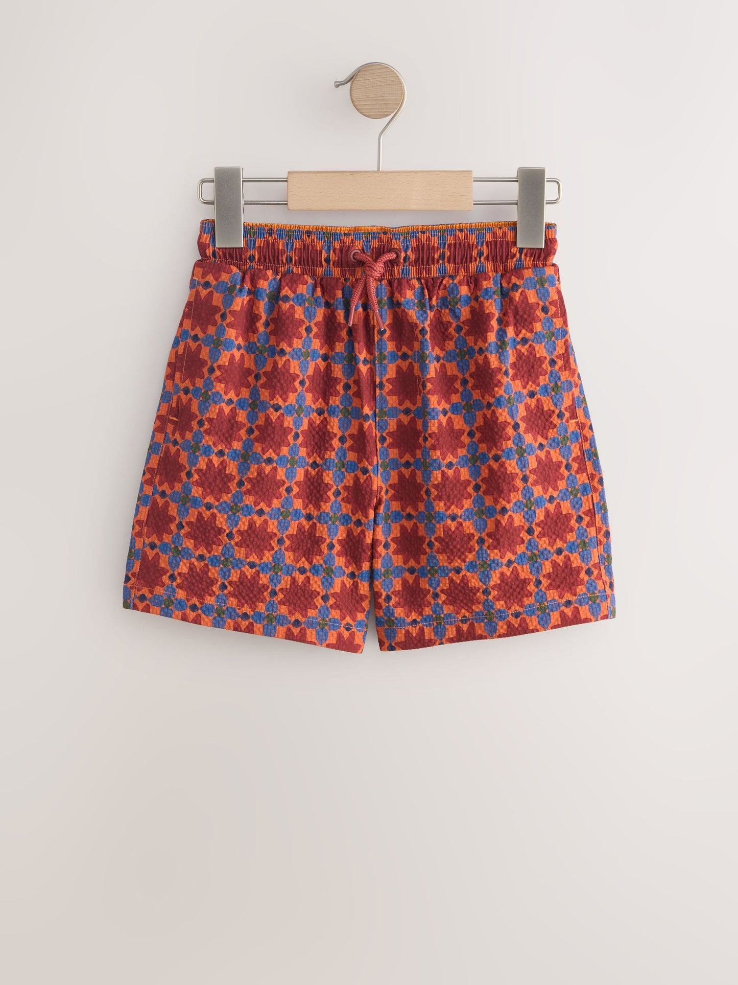 Rust Brown Printed Swim Shorts (3-16yrs) image 7
