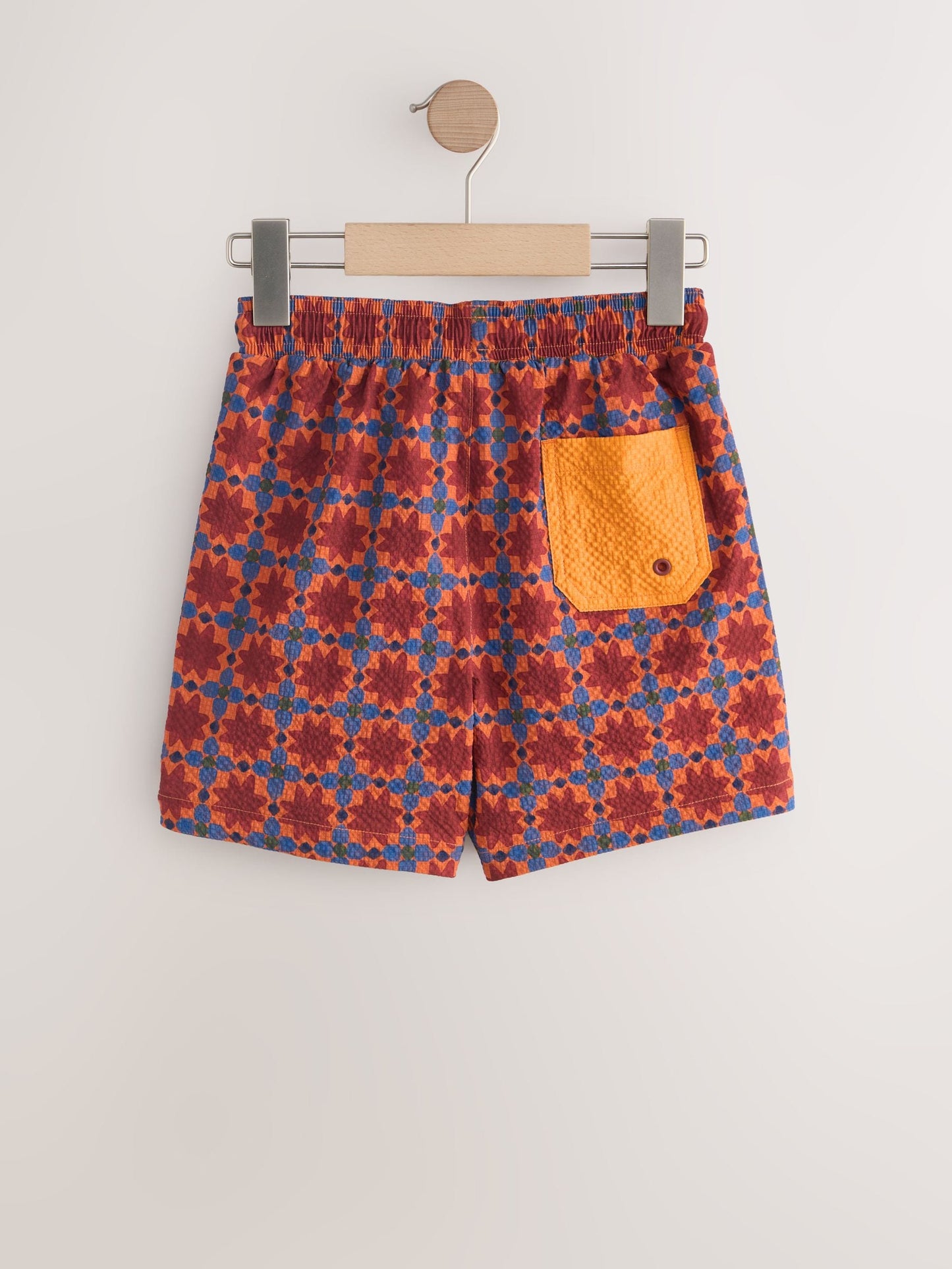 Rust Brown Printed Swim Shorts (3-16yrs) image 8