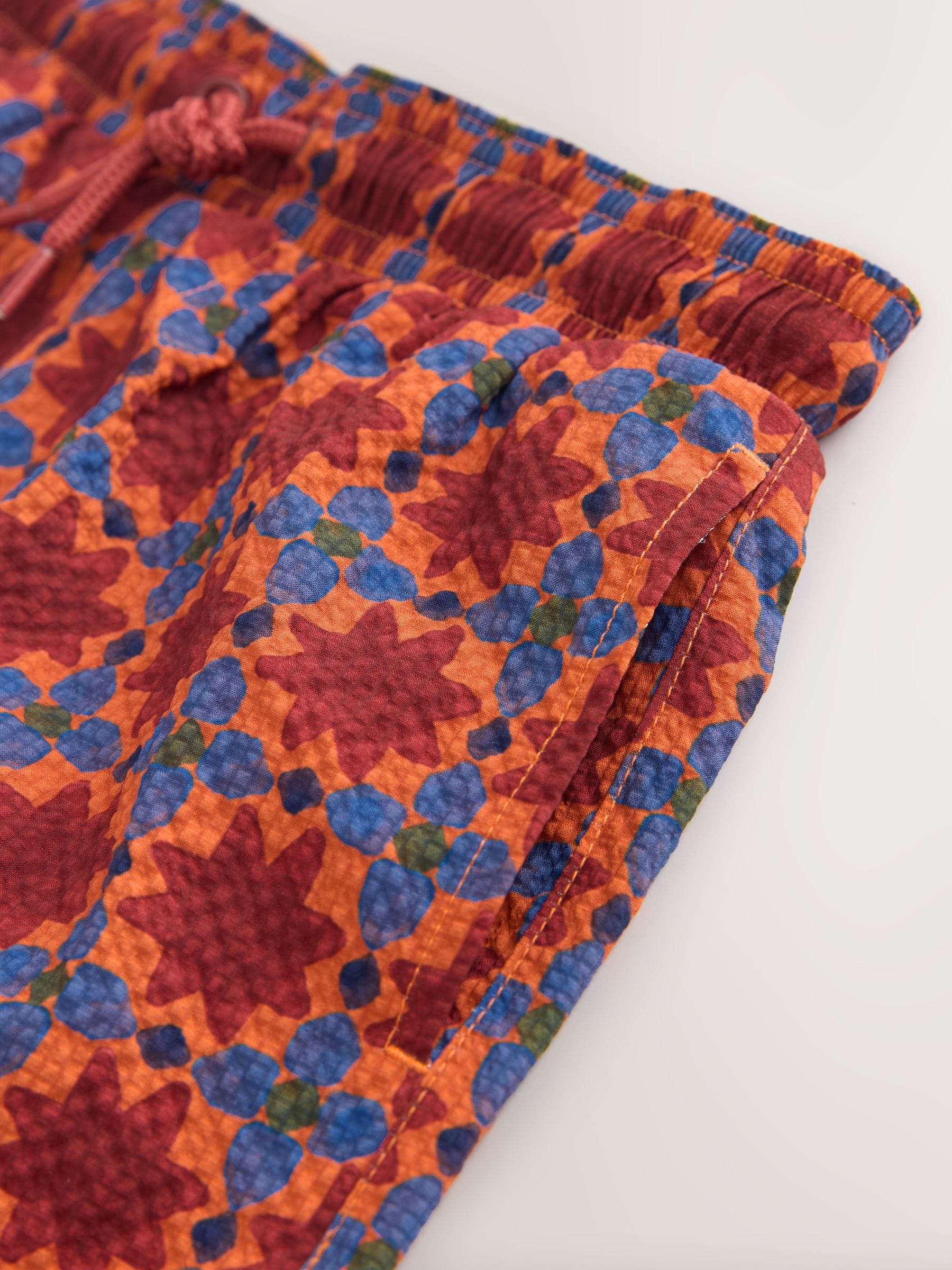 Rust Brown Printed Swim Shorts (3-16yrs) image 9