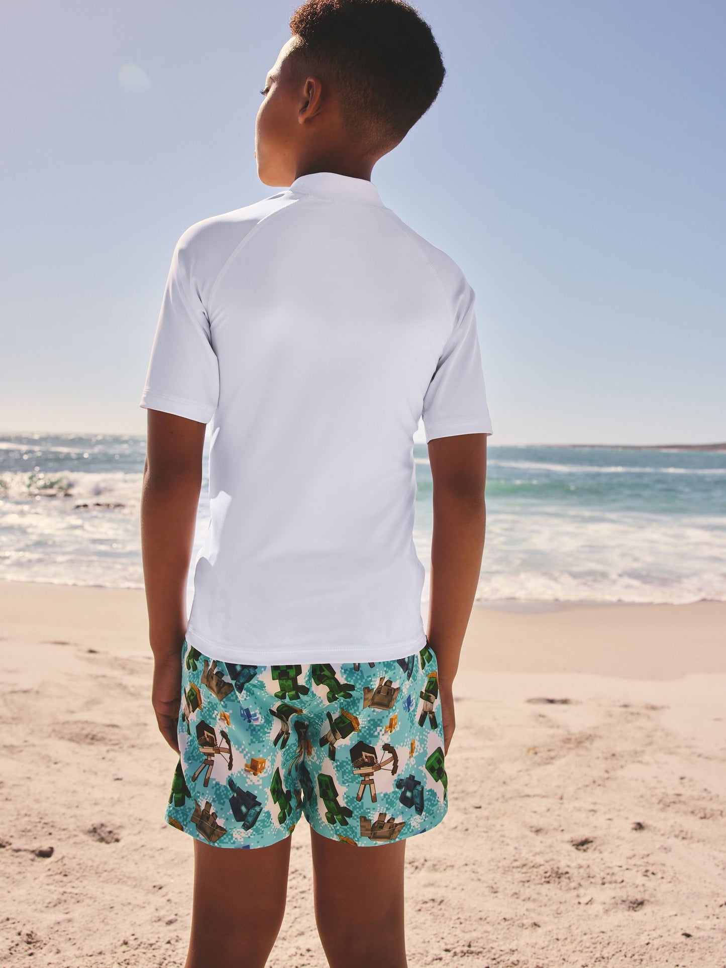 Dsiney Kidz - White Minecraft Rash Vest (3-16yrs) image 2