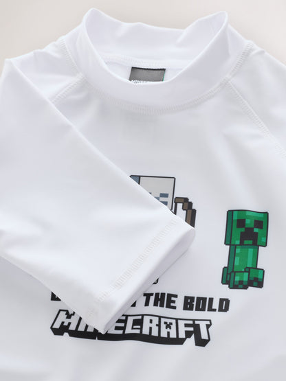 Dsiney Kidz - White Minecraft Rash Vest (3-16yrs) image 7
