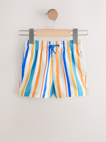 Orange/White Printed Swim Shorts 2 Pack (3mths-7yrs) image 7