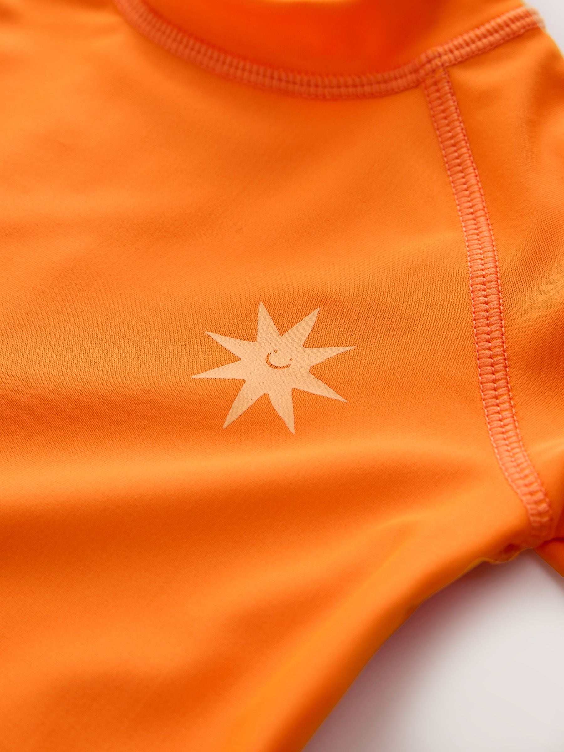 Orange Short Sleeve Sunsafe Rash Vest and Swim Shorts Set (3mths-7yrs) image 8
