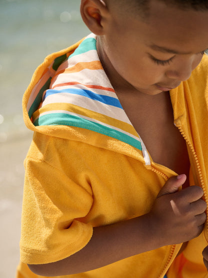 Orange Towelling Zip Through Cover-Up (3mths-7yrs) image 4