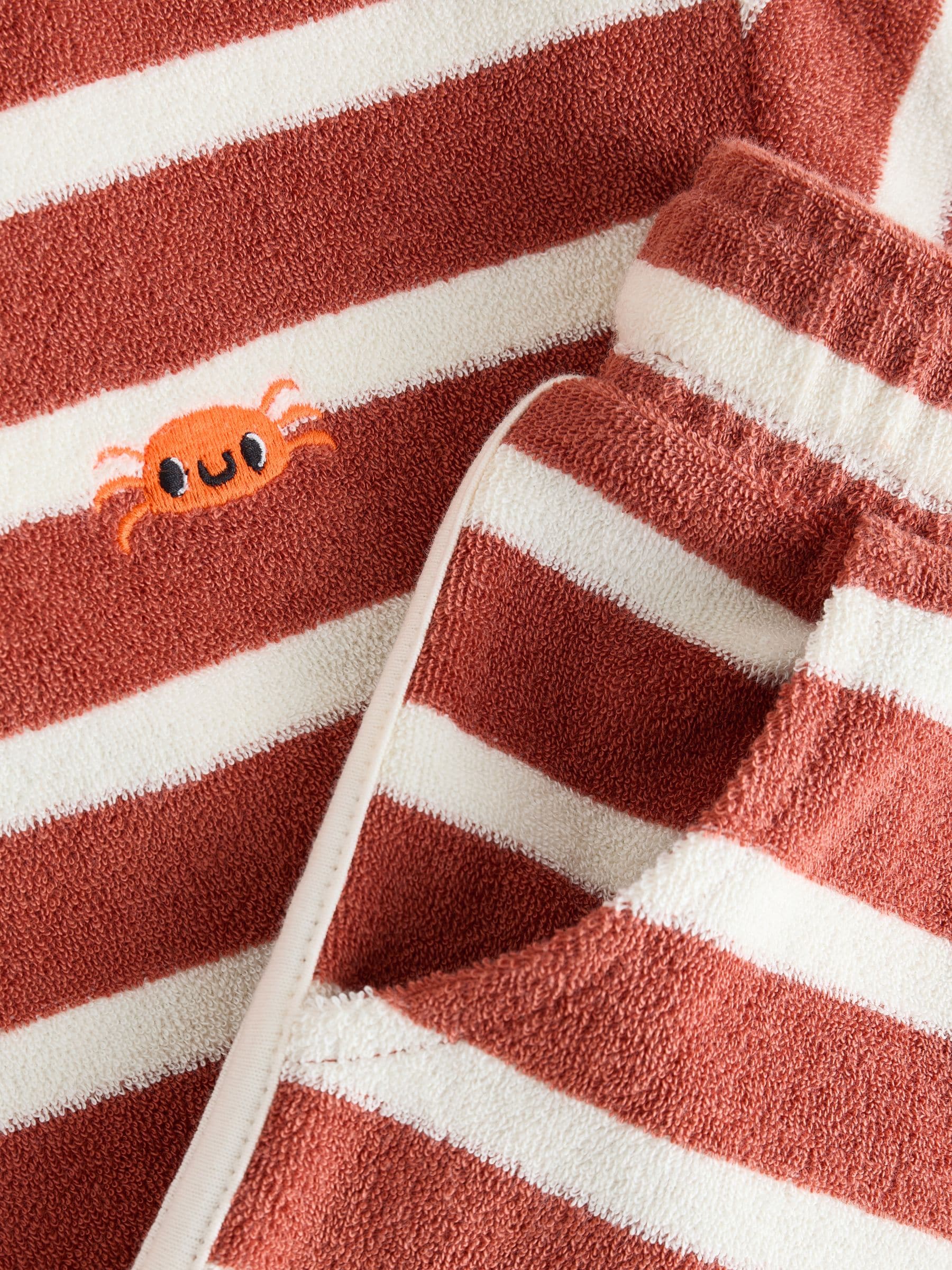 Rust Brown Stripe Towelling Top and Shorts Set (3mths-7yrs) image 9