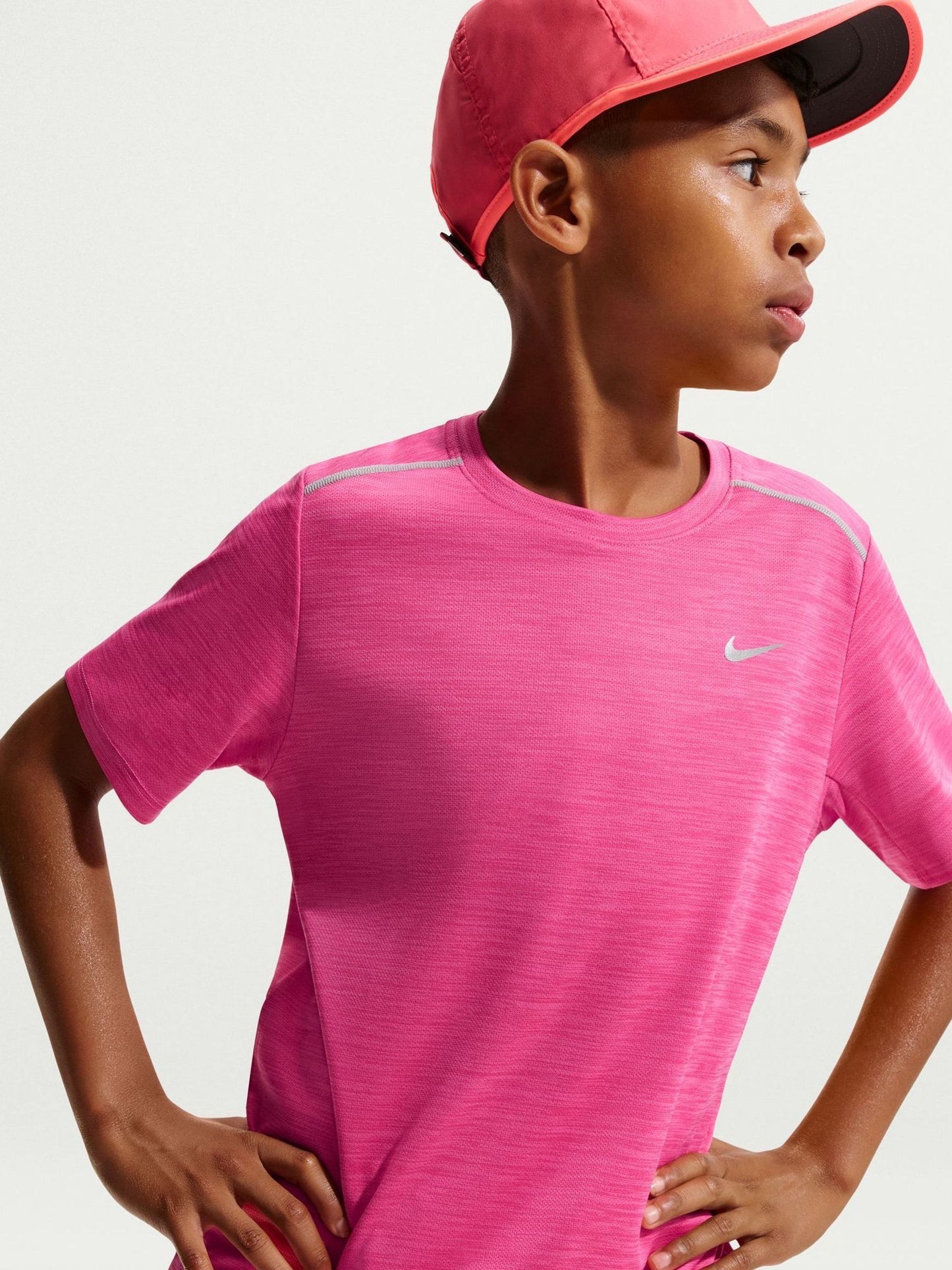 Dsiney Kidz - Nike Rush Pink Miler Dri-FIT Short Sleeve T-Shirt image 3