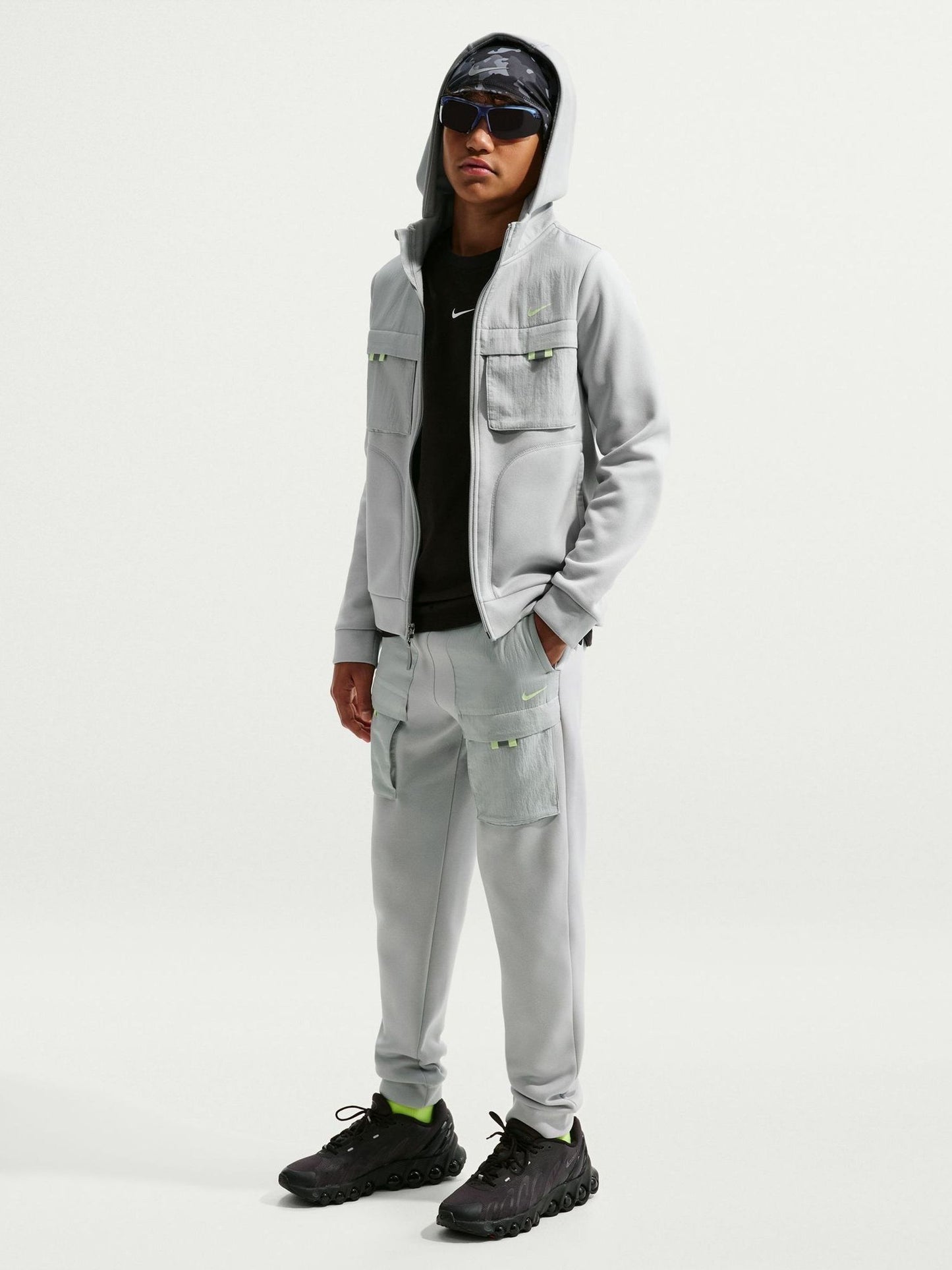 Dsiney Kidz - Nike Light Smoke Grey City Utility Full Zip Hoodie image 1