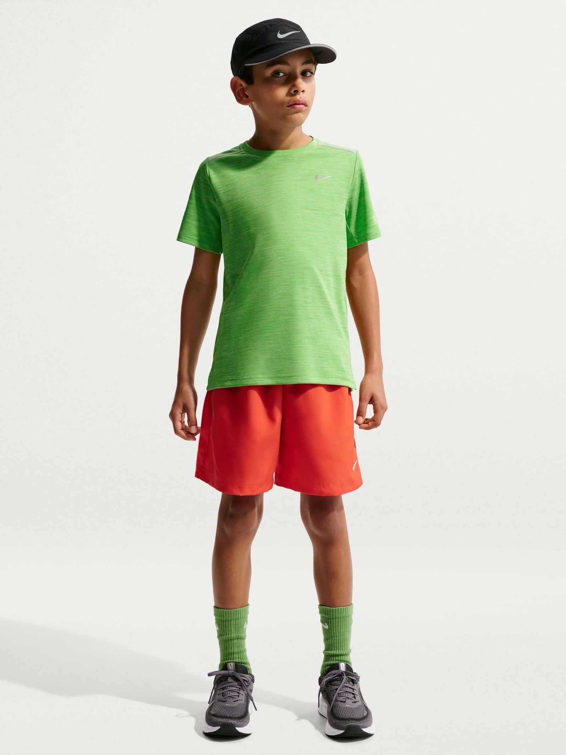 Dsiney Kidz - Nike Liquid Lime Miler Dri-FIT Short Sleeve T-Shirt image 3
