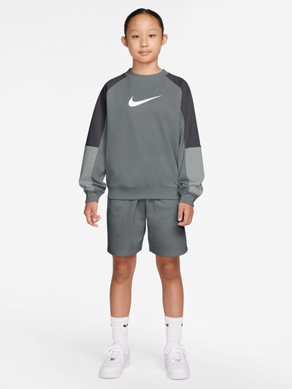 Dsiney Kidz - Nike Smoke Grey Crew and Shorts Tracksuit image 1