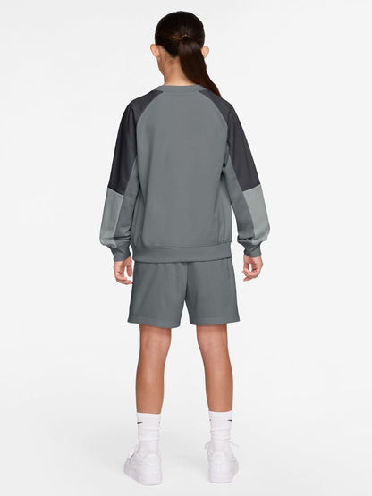 Dsiney Kidz - Nike Smoke Grey Crew and Shorts Tracksuit image 2