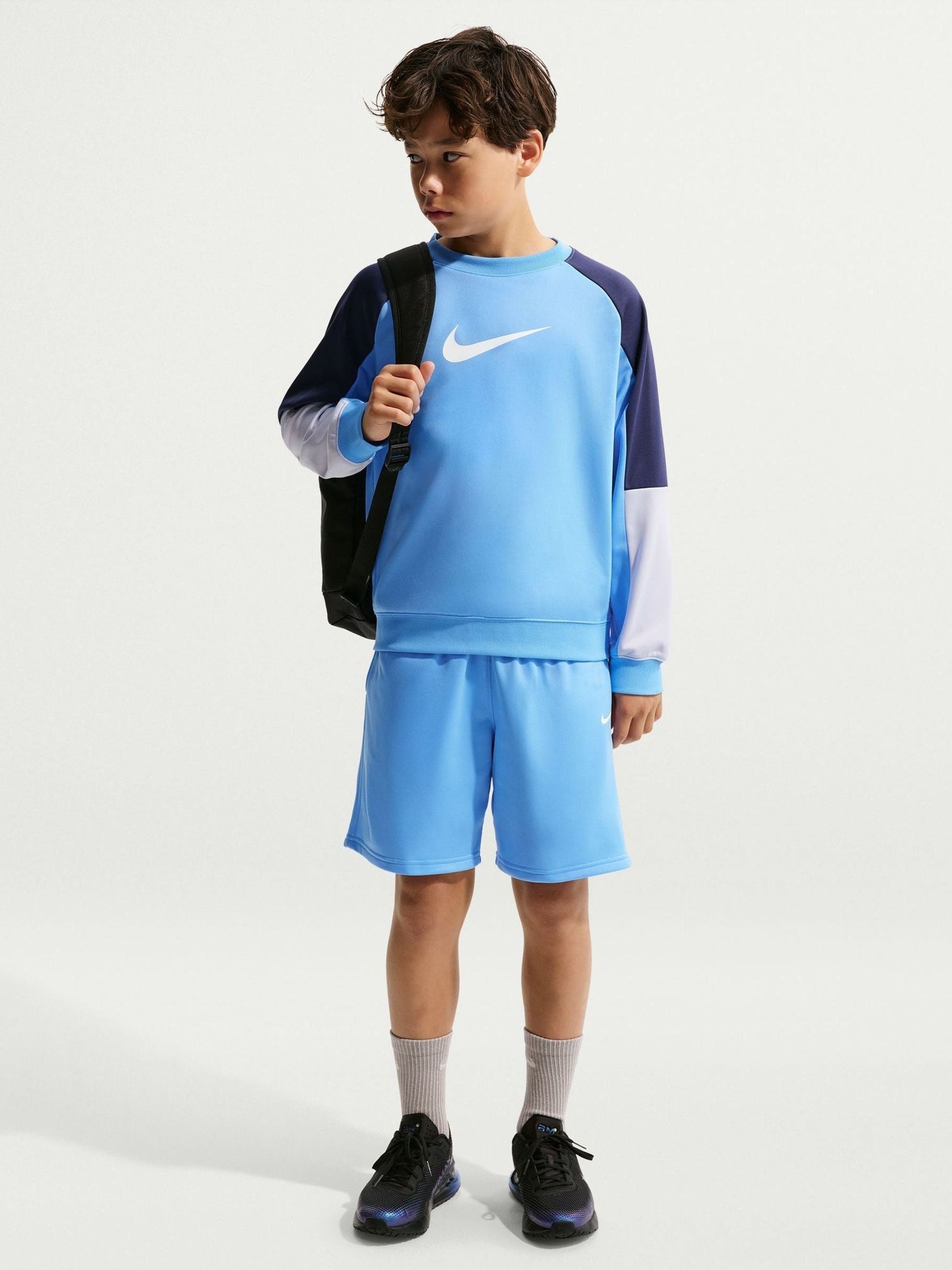Dsiney Kidz - Nike University Blue Crew and Shorts Tracksuit image 1