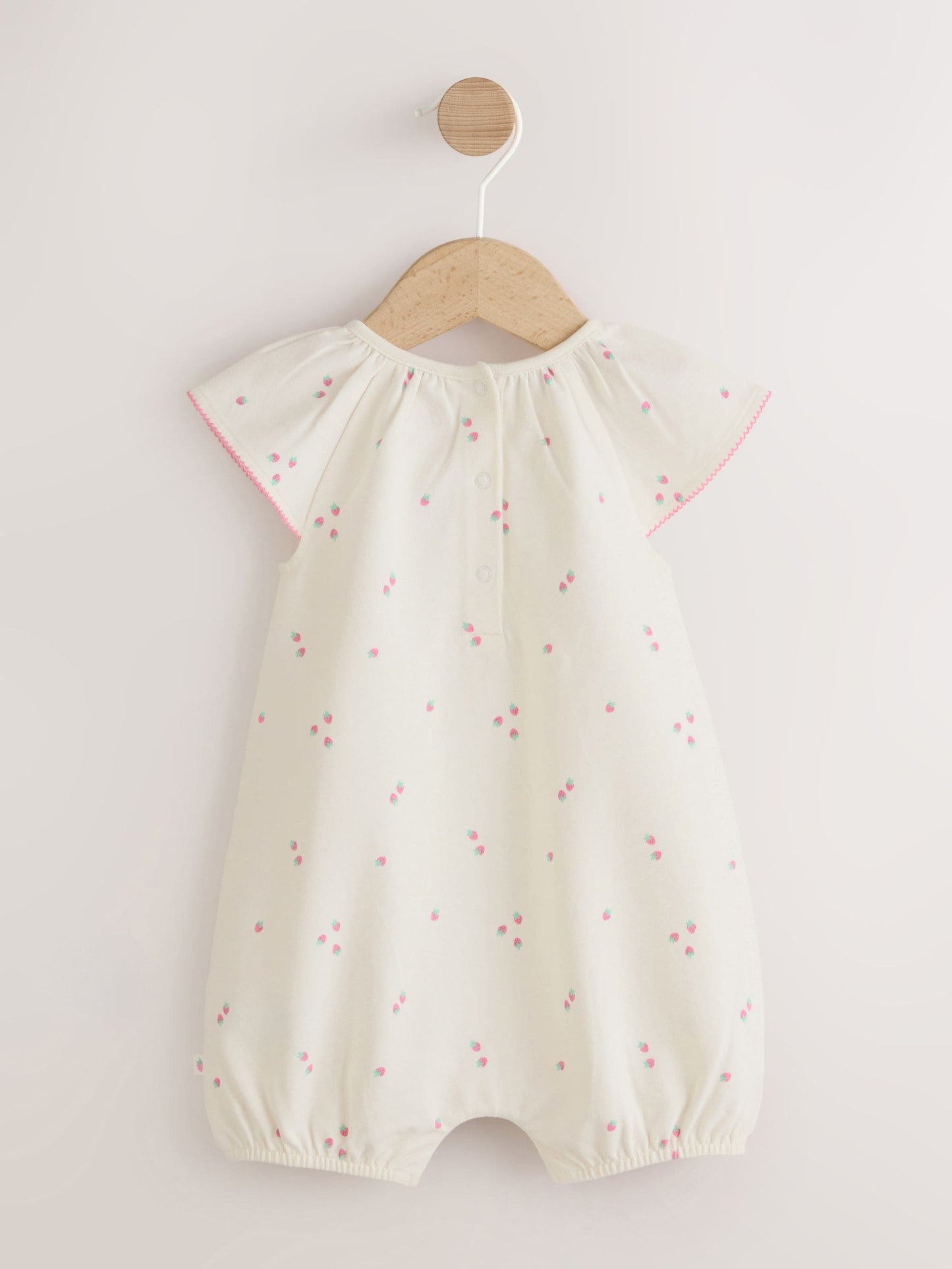 Ecru Fruit All Over Print I Love My Daddy Jersey Baby Romper image 6