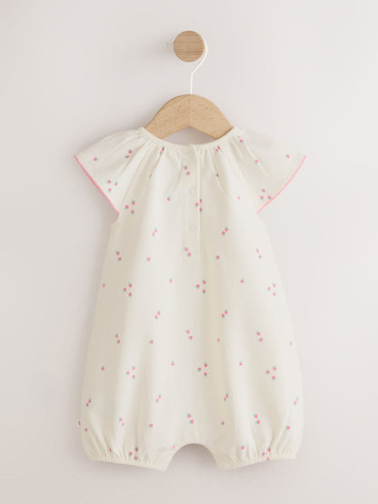Ecru Fruit All Over Print I Love My Daddy Jersey Baby Romper image 6