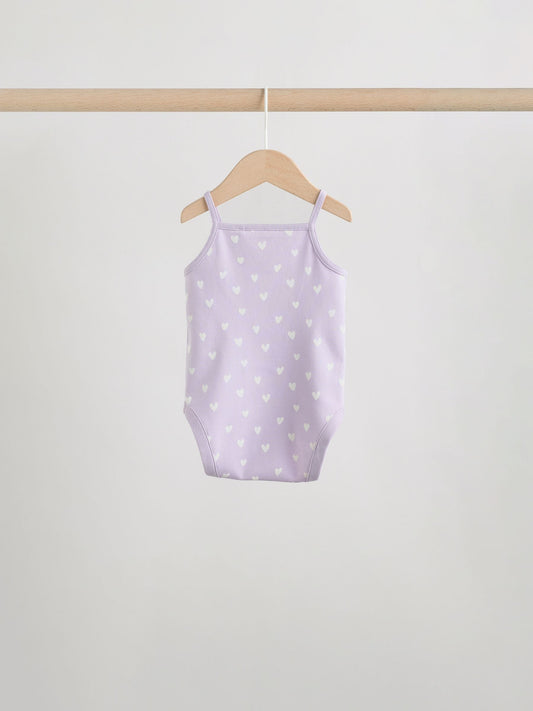 Pink Vest Baby Bodysuits 5 Pack image 3