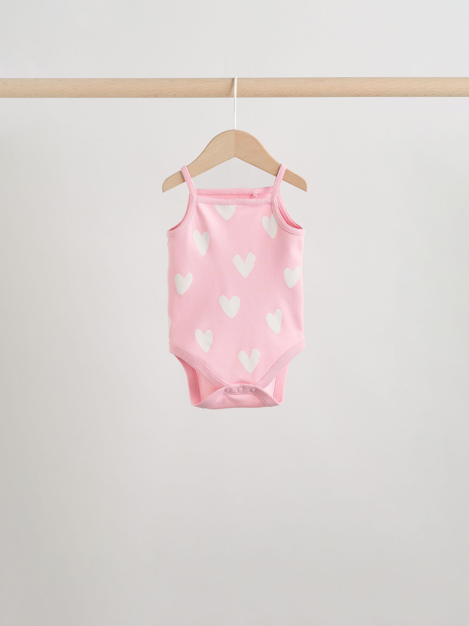 Pink Vest Baby Bodysuits 5 Pack image 6