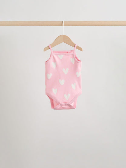 Pink Vest Baby Bodysuits 5 Pack image 6