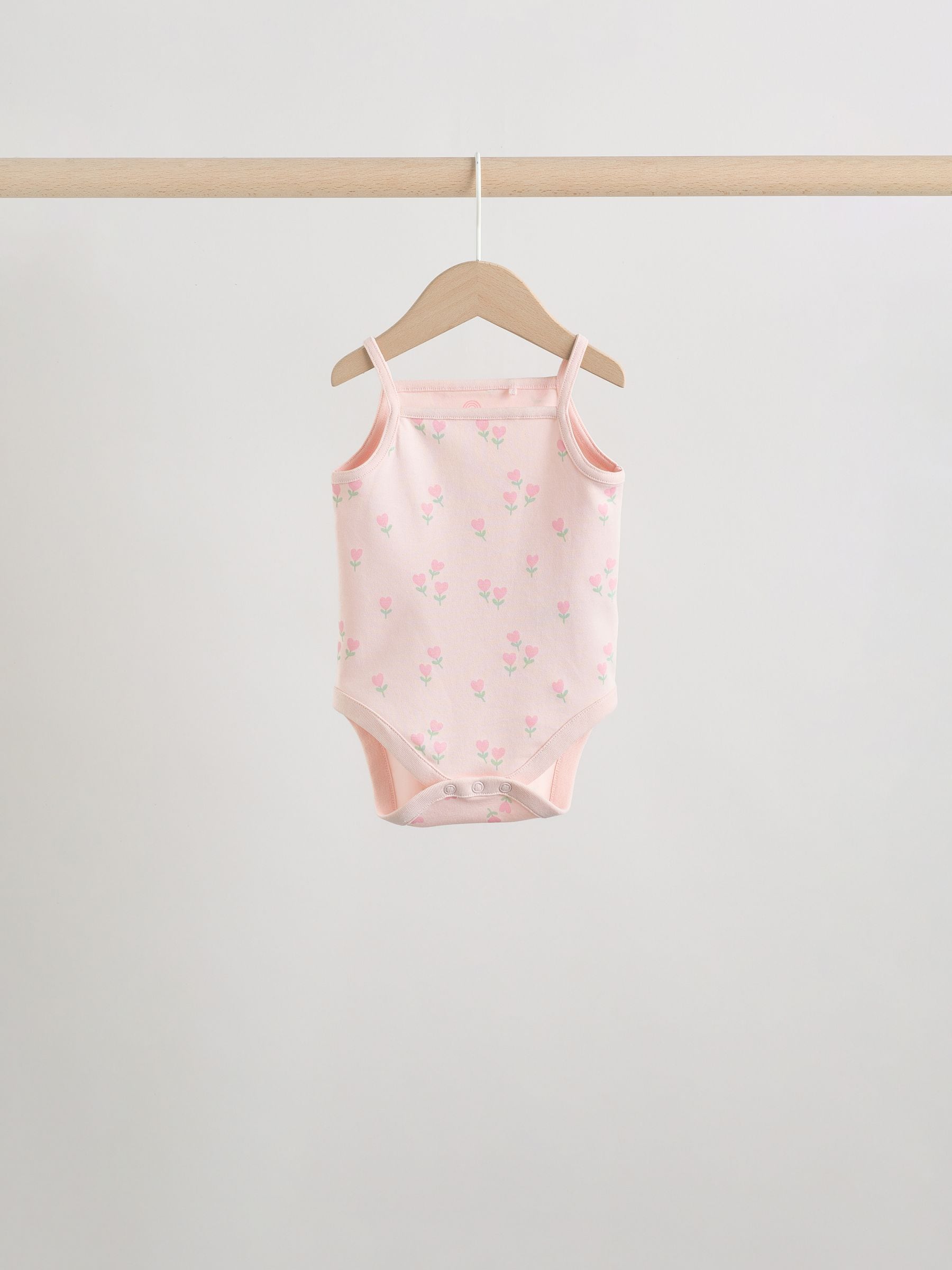 Pink Vest Baby Bodysuits 5 Pack image 8