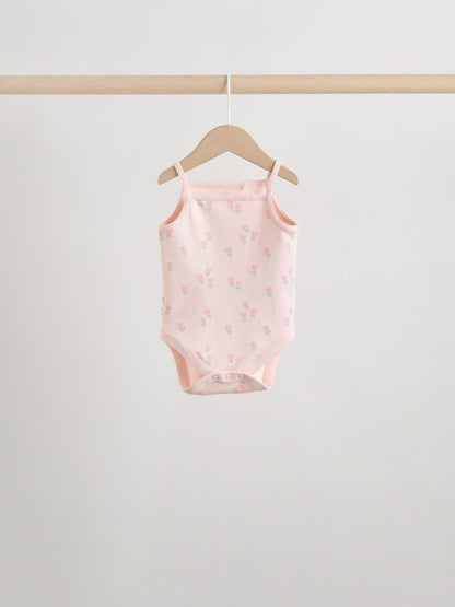 Pink Vest Baby Bodysuits 5 Pack image 8