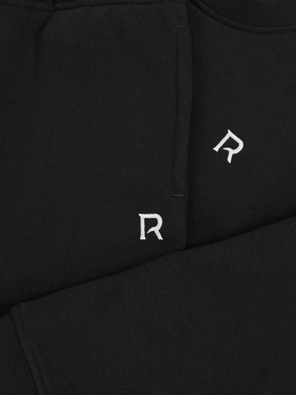 Reiss Black Avery 3-9 yrs Logo Sweatshirt and Joggers Set Cotton-Blend image 5
