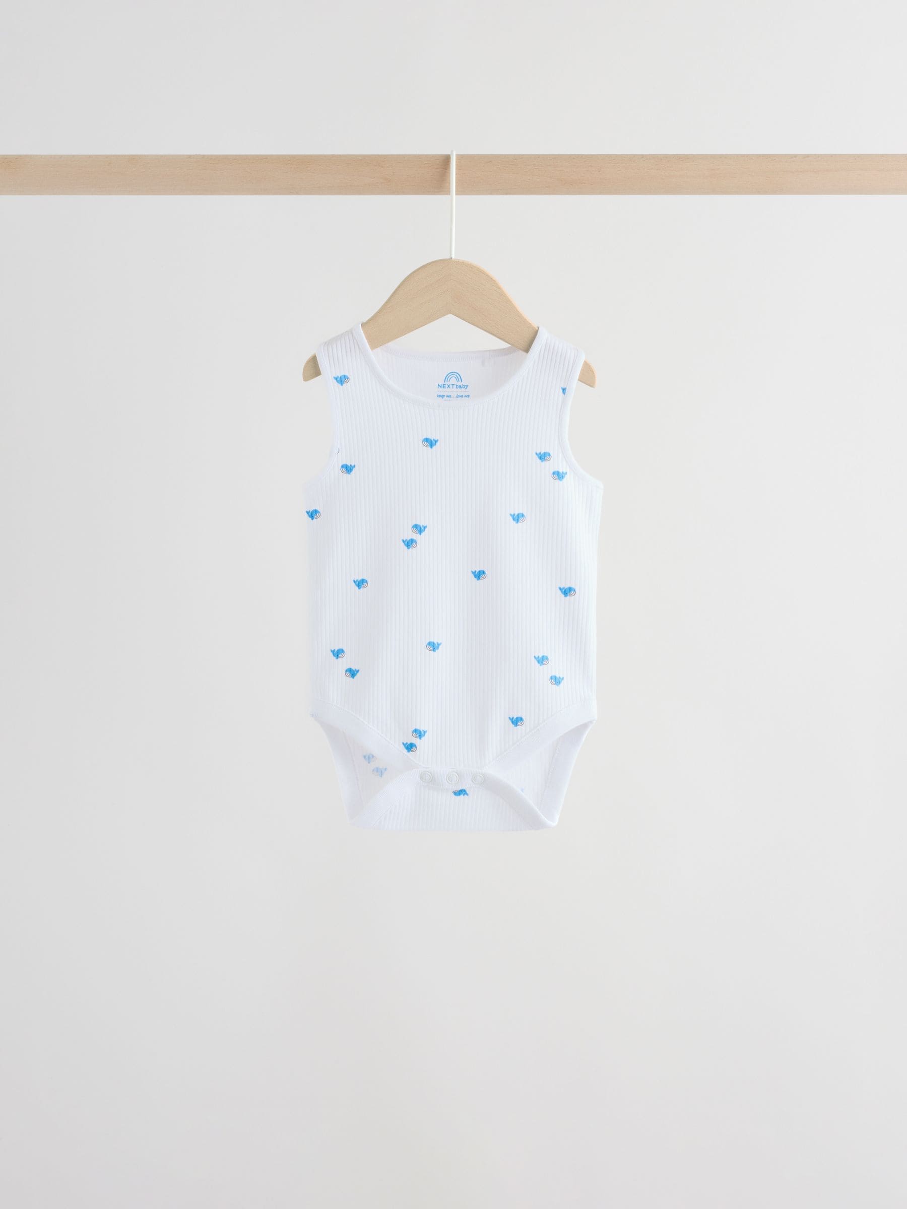 Green/Blue Vest Baby Bodysuits 5 Pack image 6