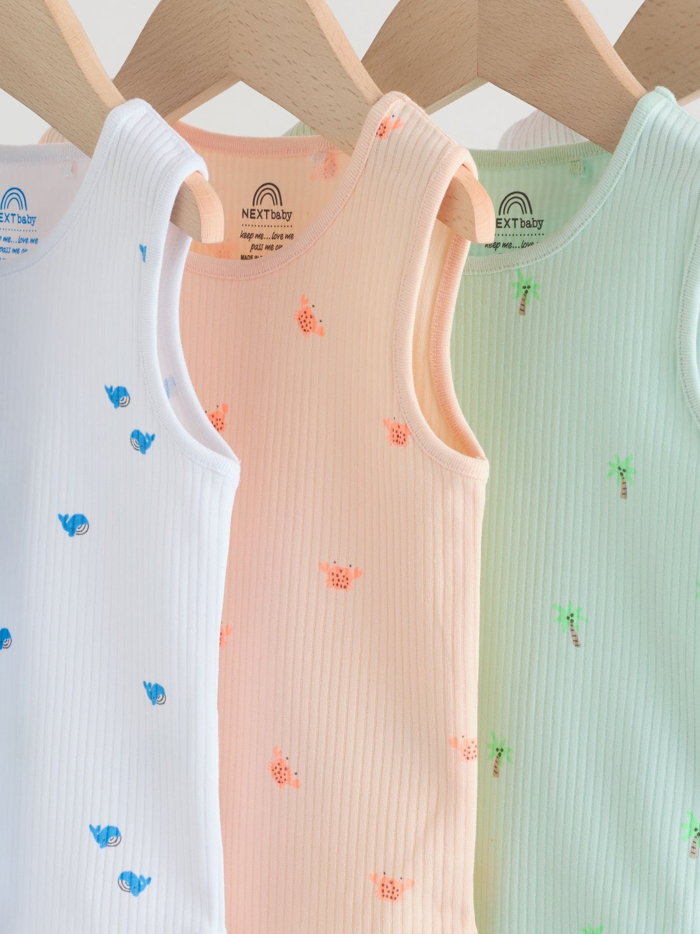 Green/Blue Vest Baby Bodysuits 5 Pack image 9