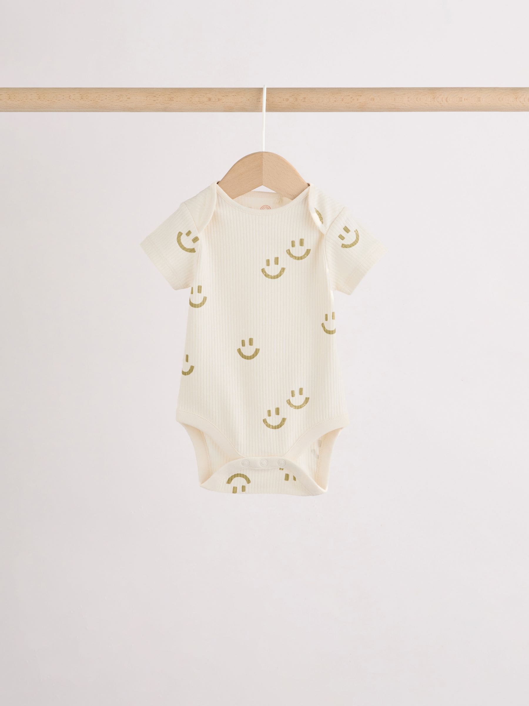 Multi Short Sleeve Baby Bodysuits 5 Pack image 2