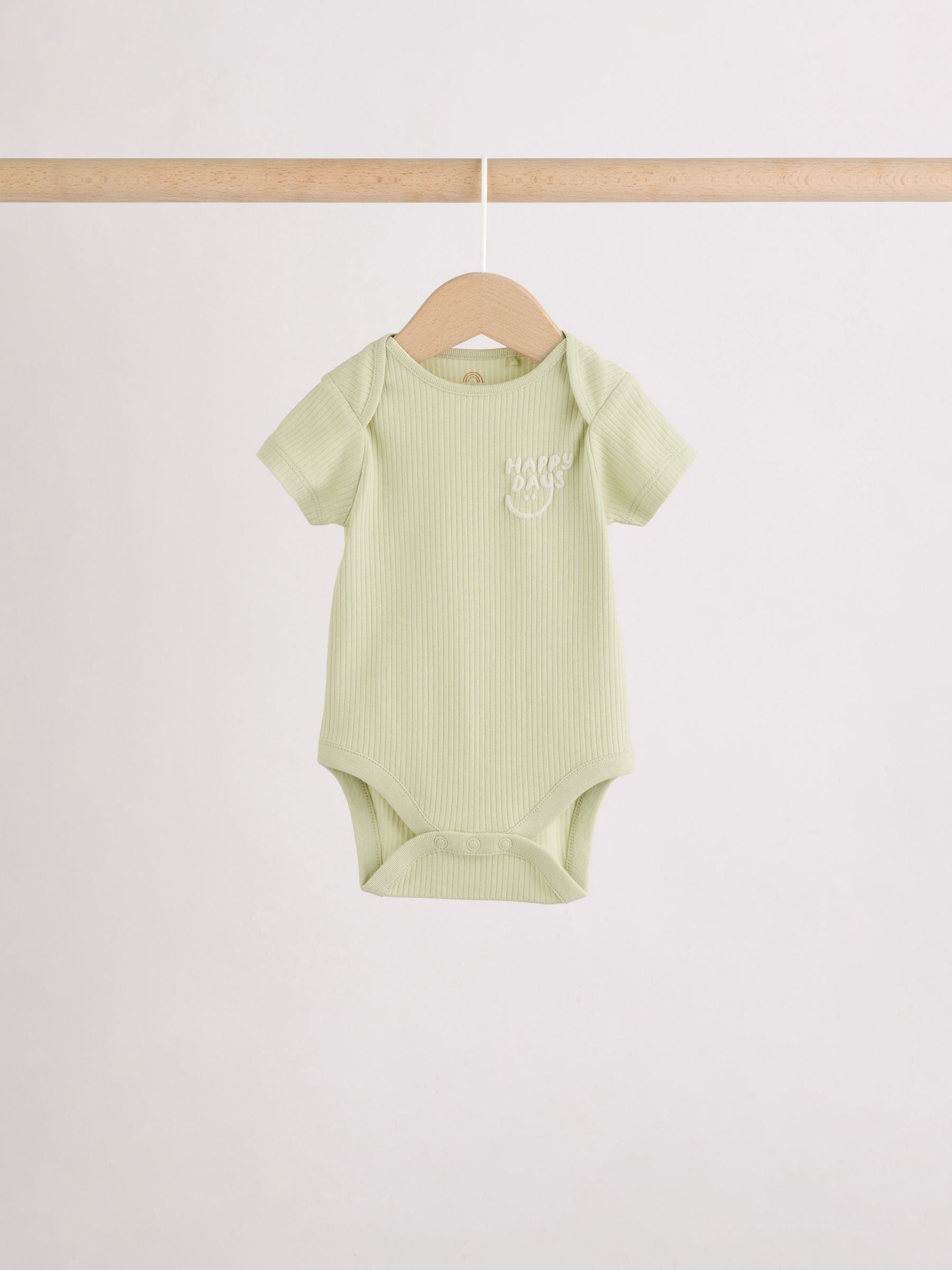 Multi Short Sleeve Baby Bodysuits 5 Pack image 3