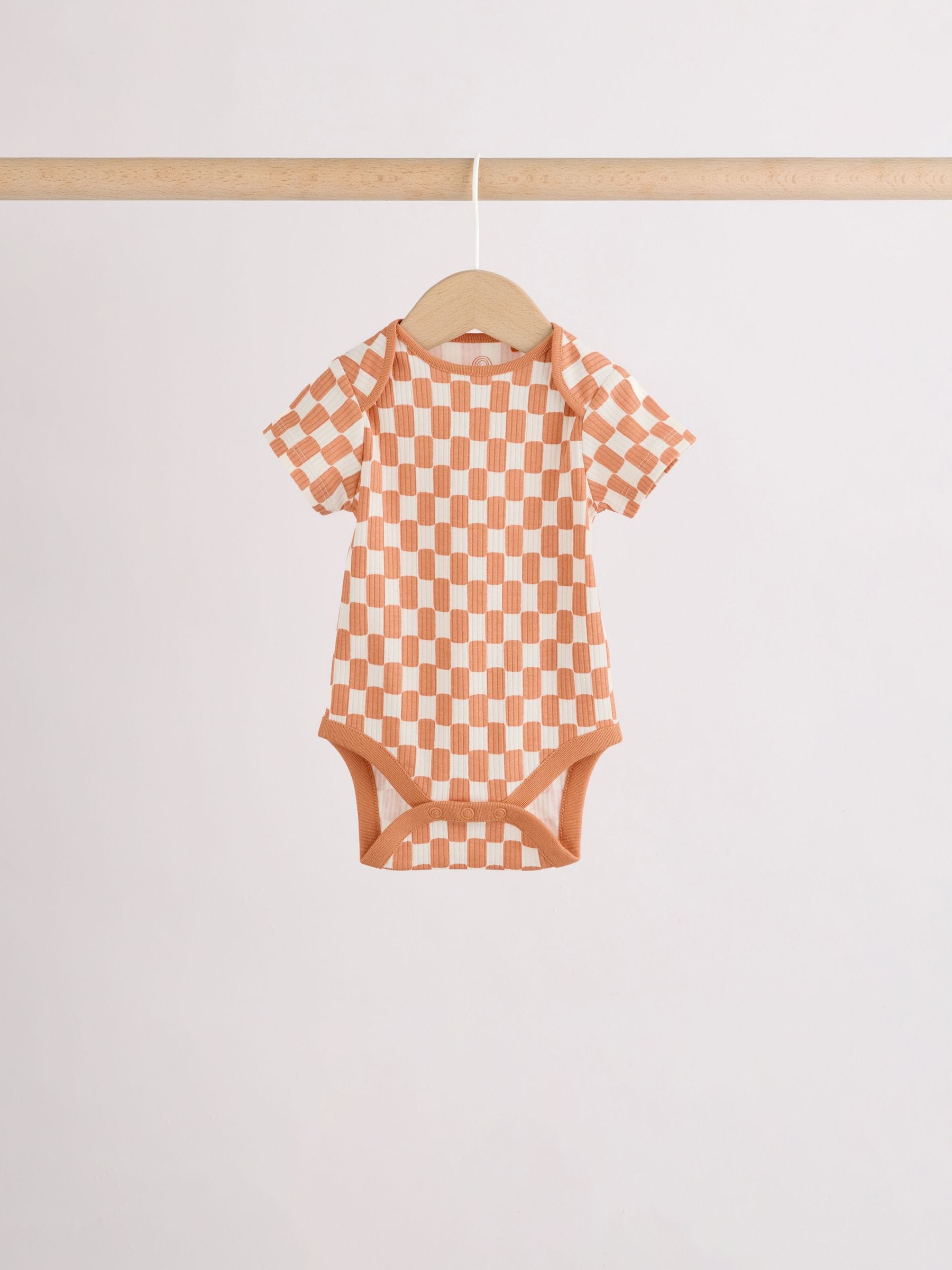Multi Short Sleeve Baby Bodysuits 5 Pack image 4