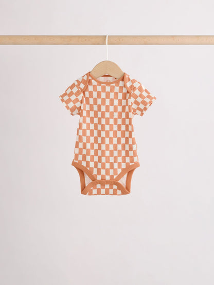Multi Short Sleeve Baby Bodysuits 5 Pack image 4