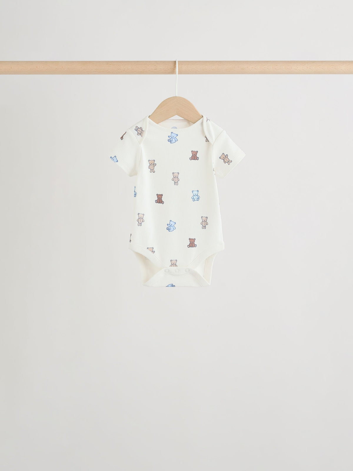 Dsiney Kidz - Blue/Ecru Bear Short Sleeve Baby Bodysuits 5 Pack image 3