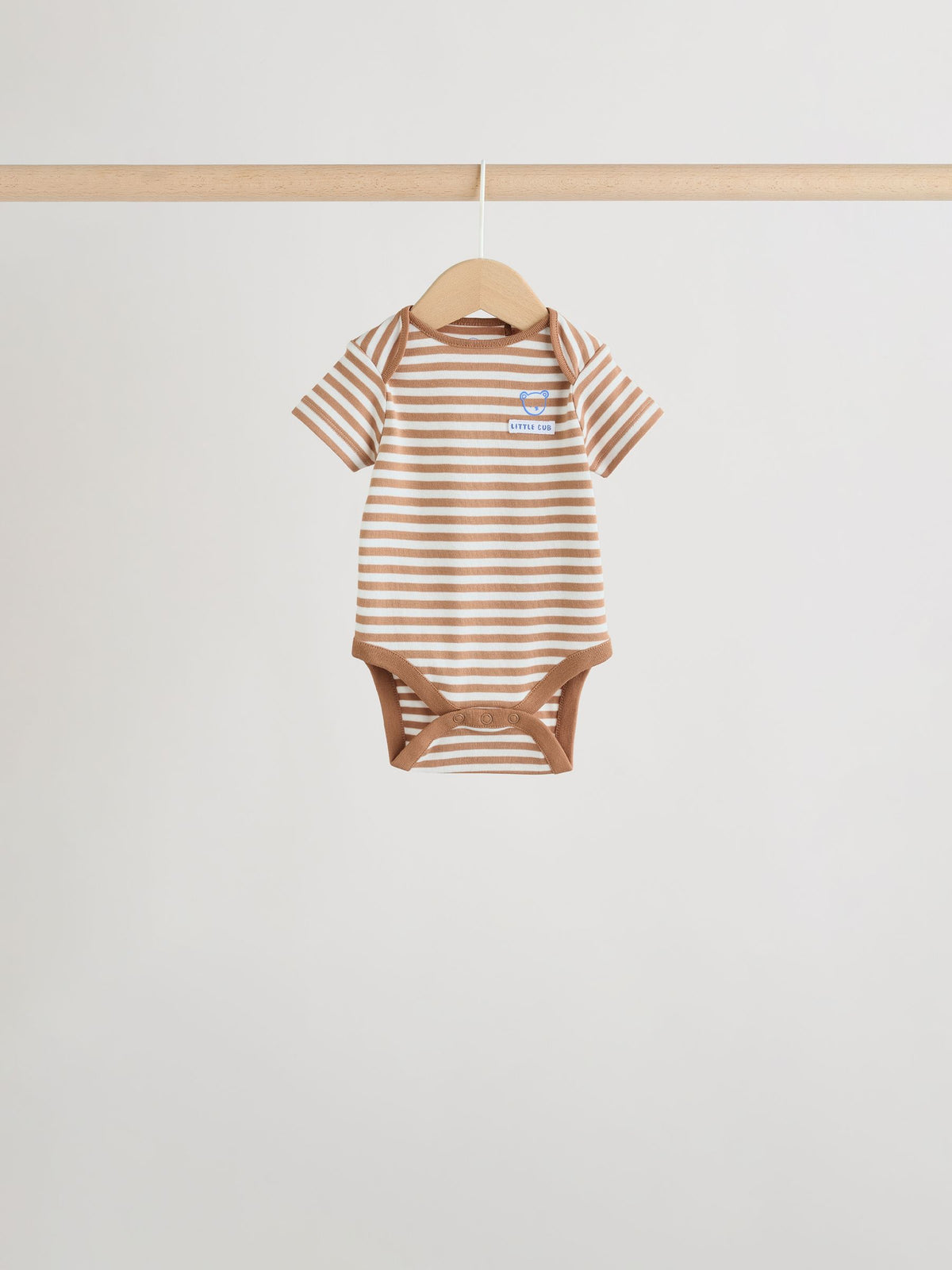 Dsiney Kidz - Blue/Ecru Bear Short Sleeve Baby Bodysuits 5 Pack image 4