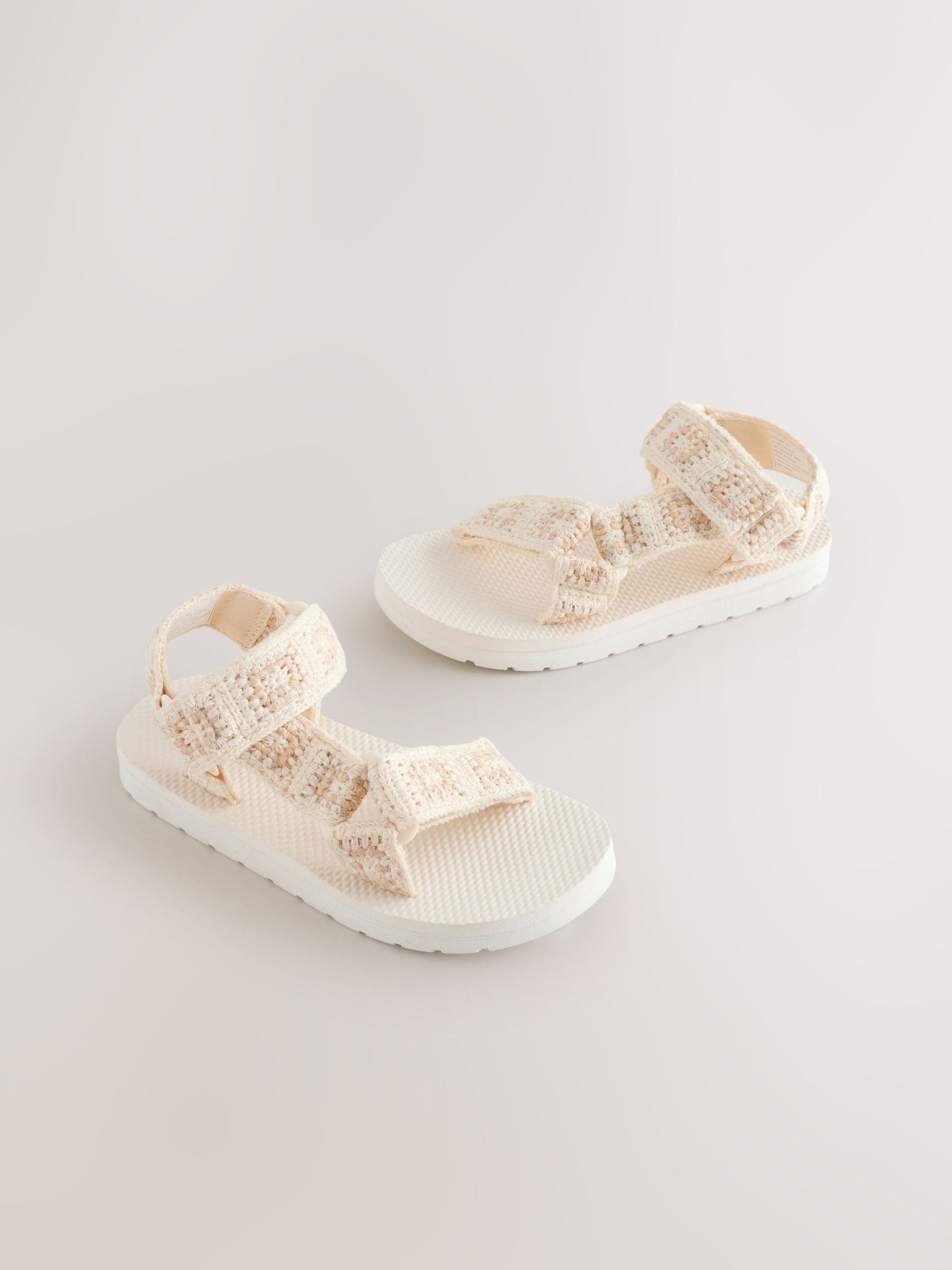 Neutral Crochet Trekker Sandals image 1