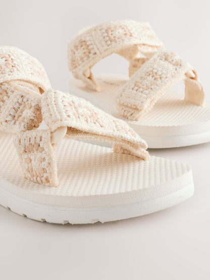 Neutral Crochet Trekker Sandals image 4