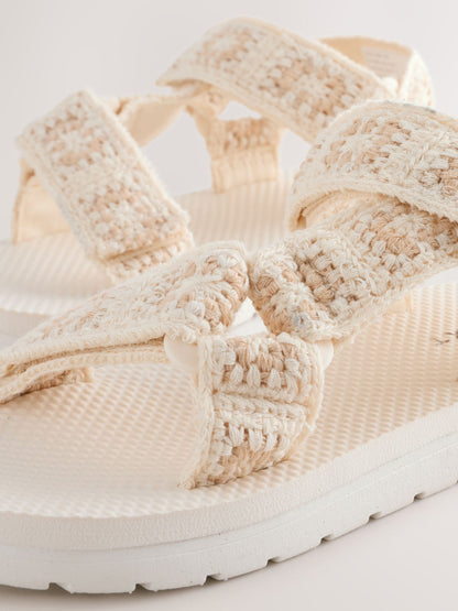 Neutral Crochet Trekker Sandals image 6