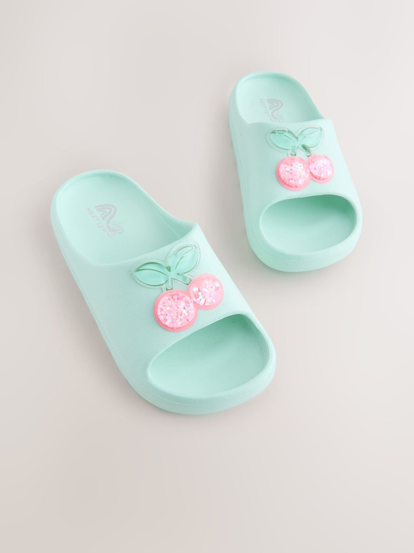 Turquoise Blue Glitter Cherry Sliders image 2