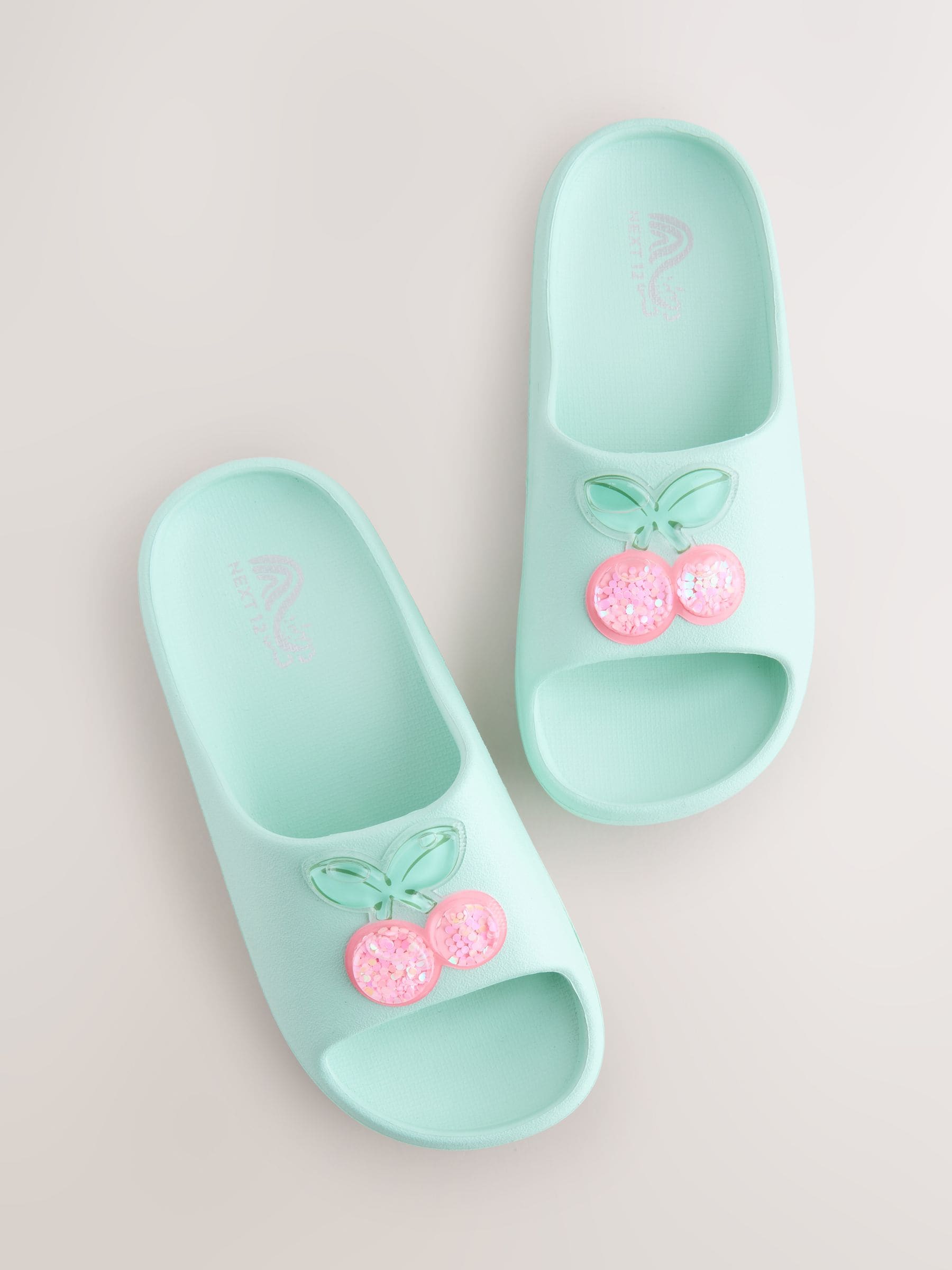 Turquoise Blue Glitter Cherry Sliders image 3