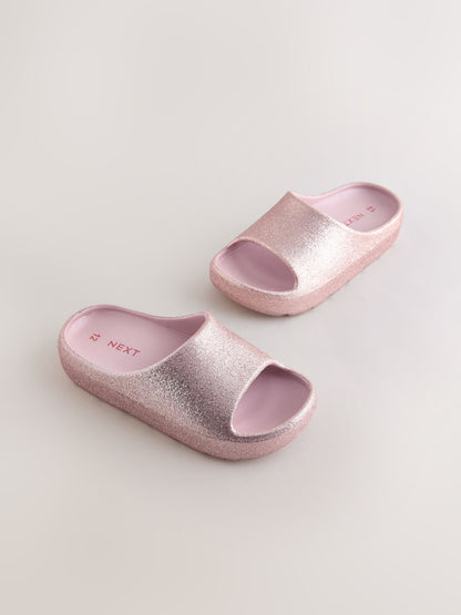 Rose Gold Glitter Sliders image 1
