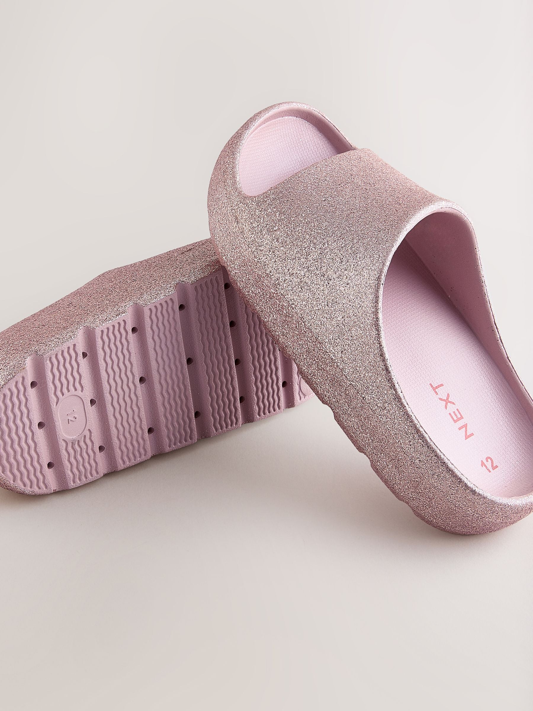 Rose Gold Glitter Sliders image 4