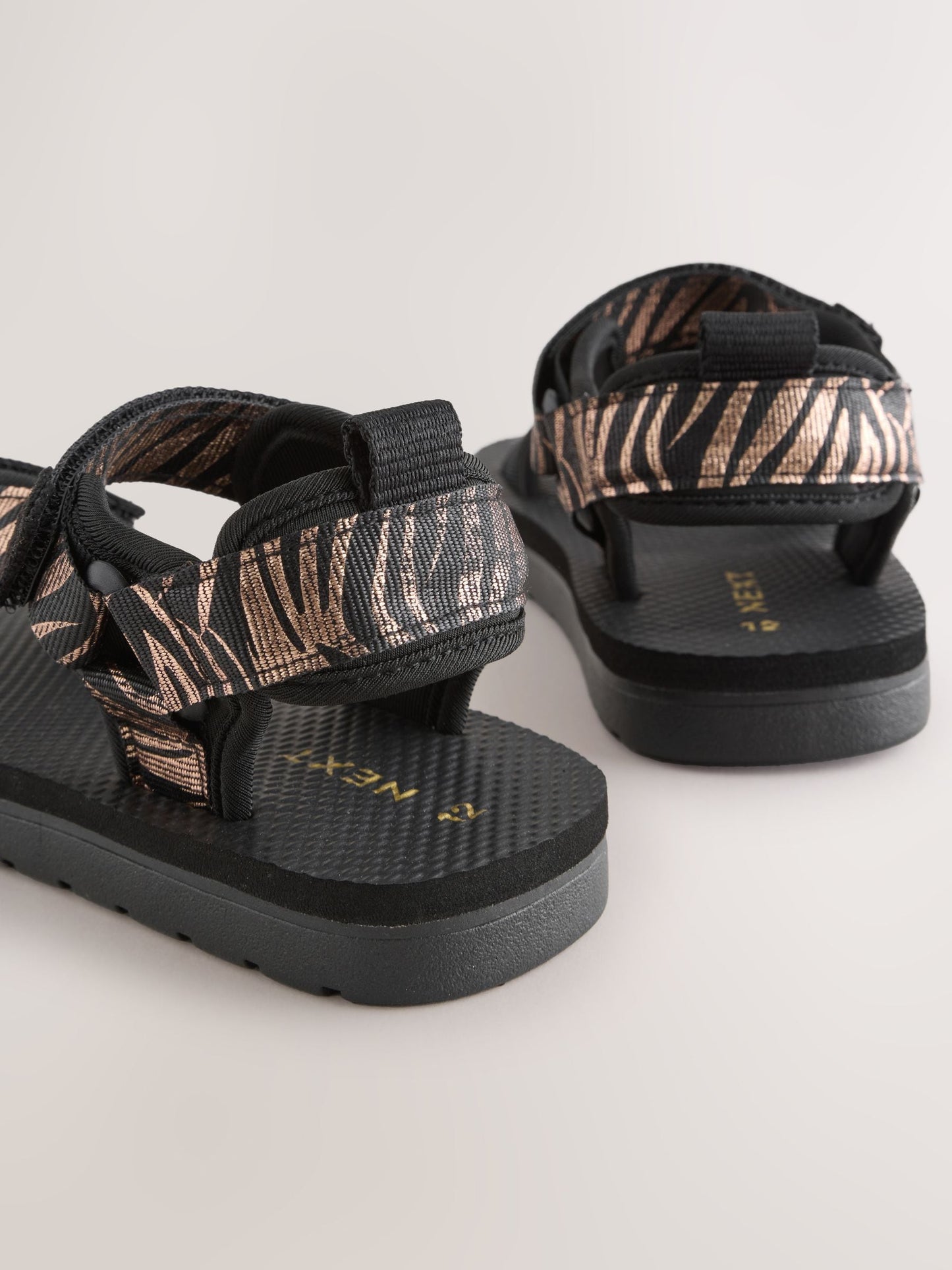 Black Zebra Print Trekker Sandals image 3