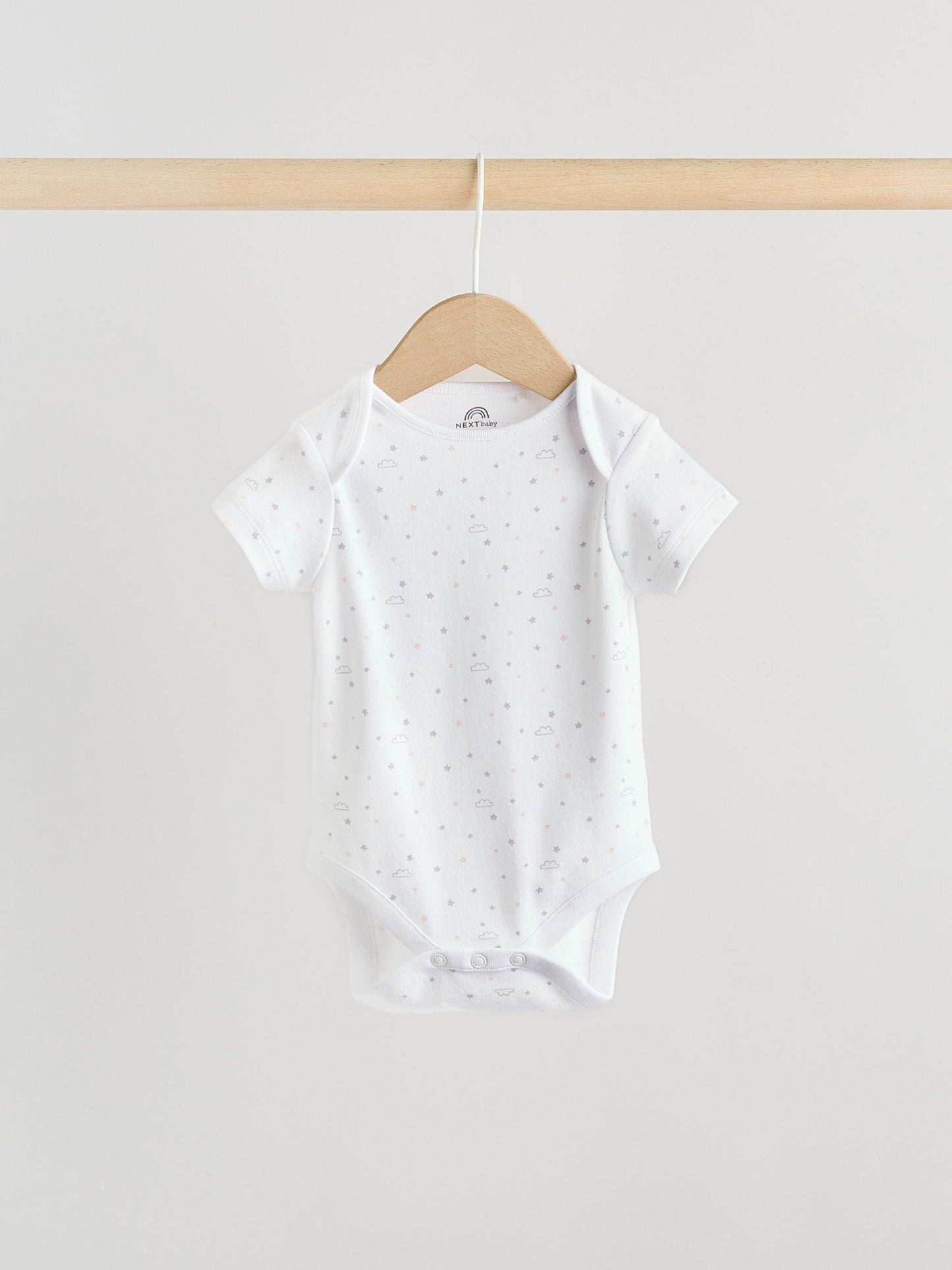 Grey Elephant Short Sleeve Baby Bodysuits 5 Pack image 4