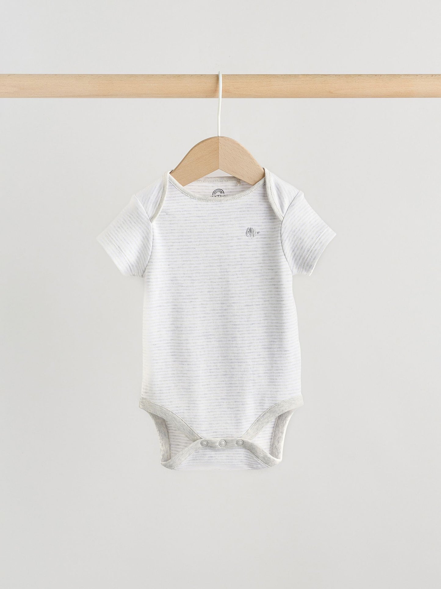 Grey Elephant Short Sleeve Baby Bodysuits 5 Pack image 7