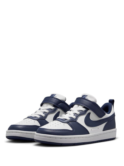 Nike Navy Blue/White Junior Court Borough Low Recraft Trainers image 5