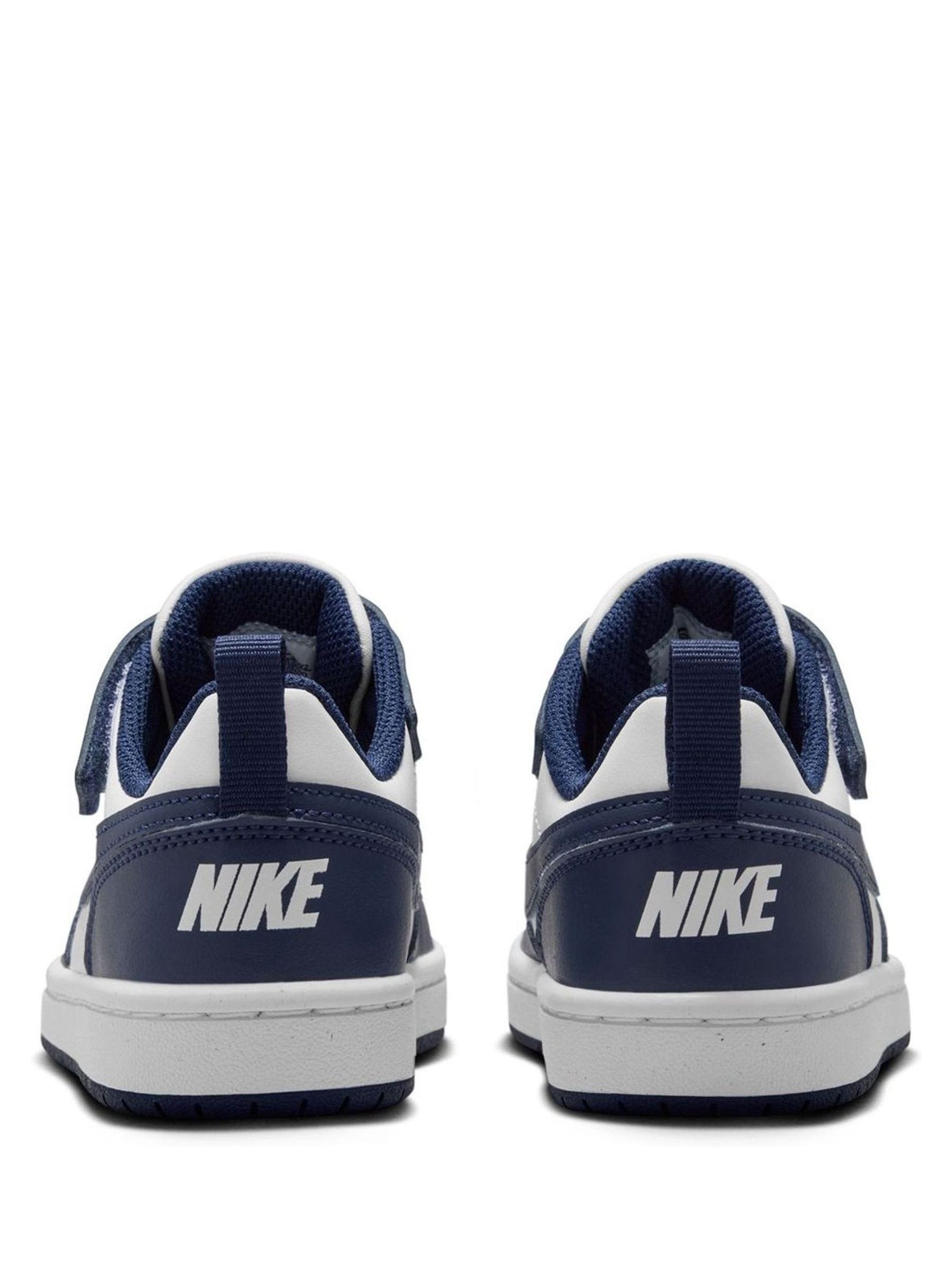 Nike Navy Blue/White Junior Court Borough Low Recraft Trainers image 6
